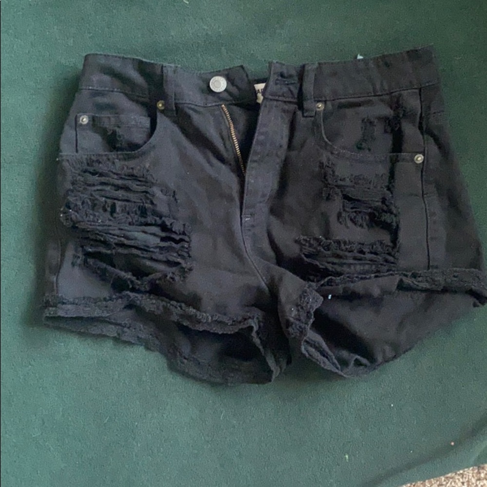Black Jean shorts